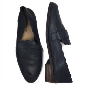Lucky Brand Scalloped Trim Stacked Heel Loafer 10